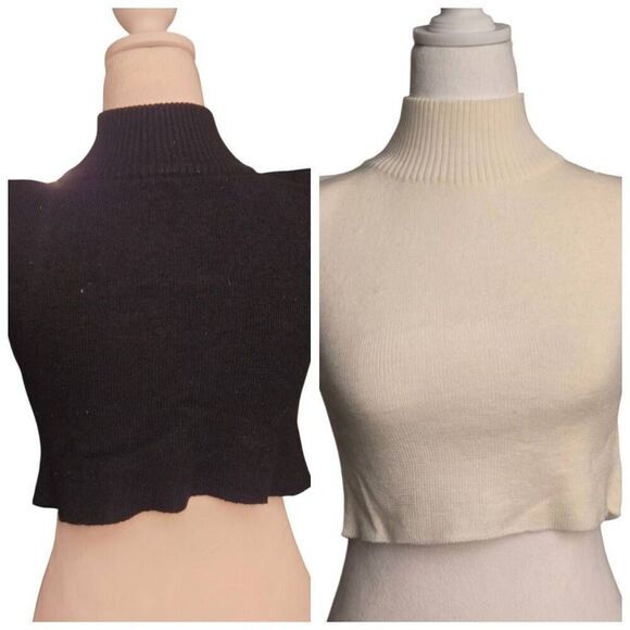 Sierra Accessory 2 Pcs Women's Size Small/Medium Black & Ivory Dickies - Picture 1 of 13